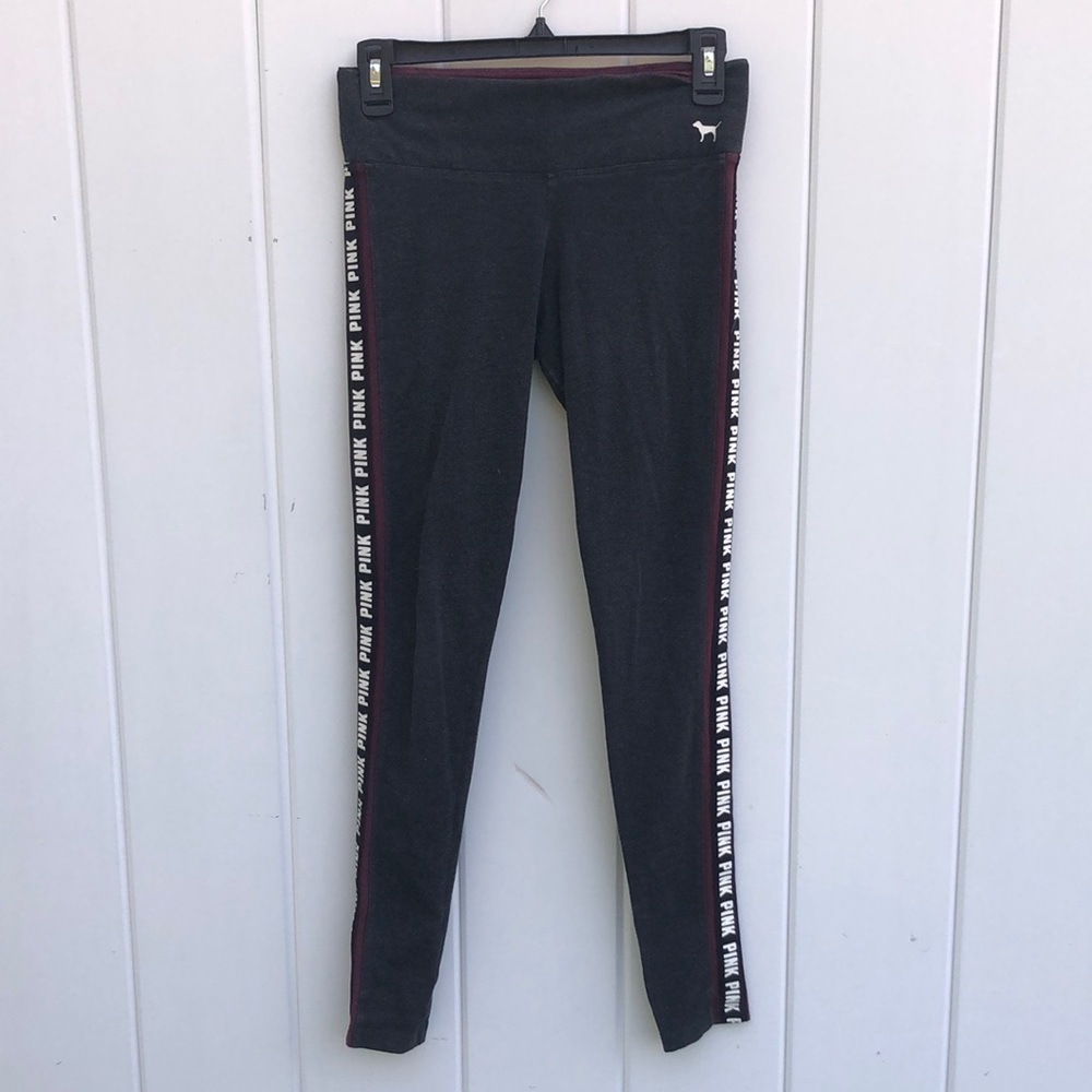 PINK Victoria's secret leggings maroon  and gray pants size XS  causal pants​​​